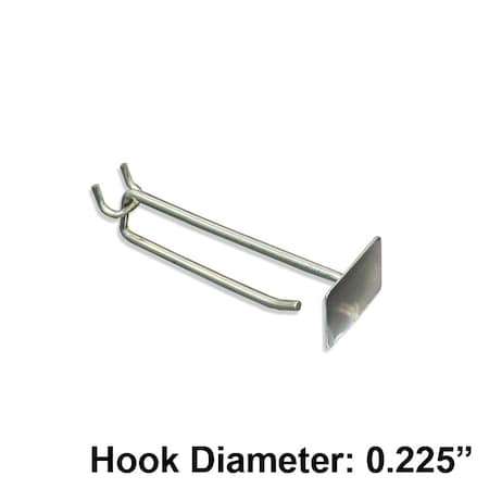 Azar Displays 4" Metal Wire Scan Hook: 0.225" Dia., PK50 700014